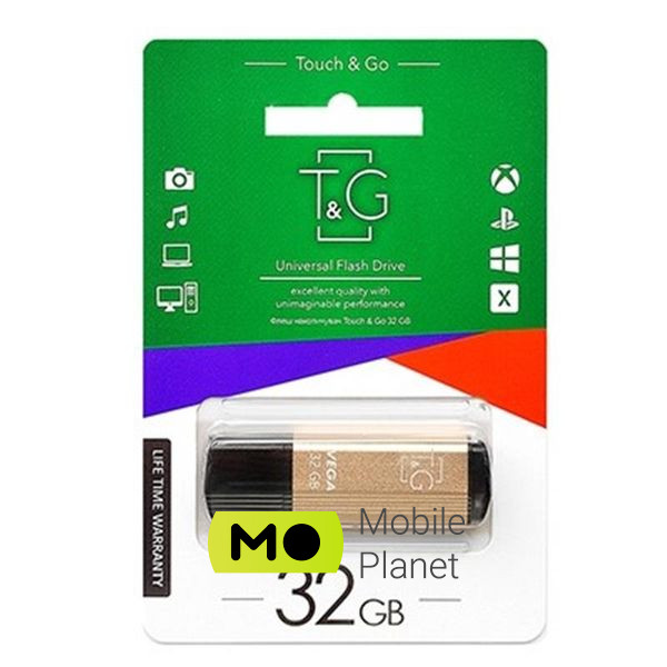 Флеш пам `ять USB 32GB T & G 121 Vega Series Gold (TG121-32GBGD)