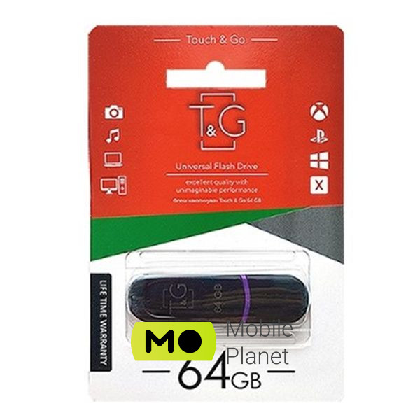 Флеш память USB 64GB T&G 012 Classic Series Black (TG012-64GBBK)