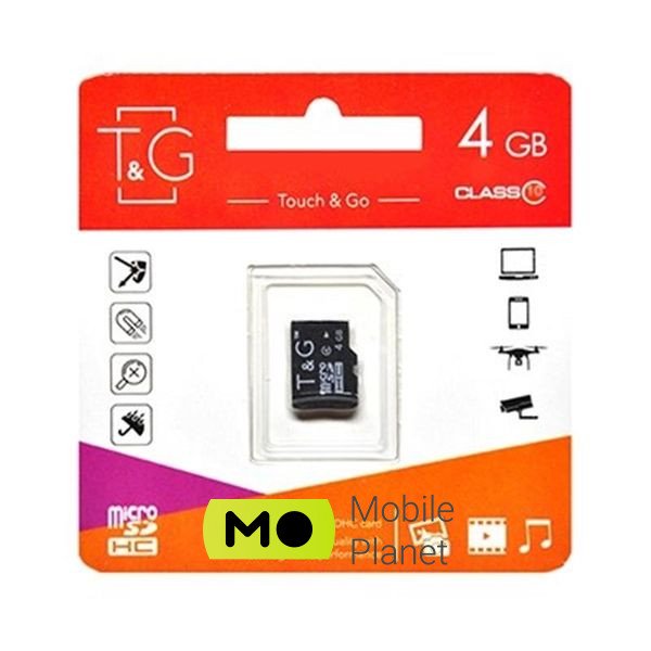 Карта пам'яті MicroSDHC 4GB UHS-I Class 10 T & G (TG-4GBSDCL10-00)