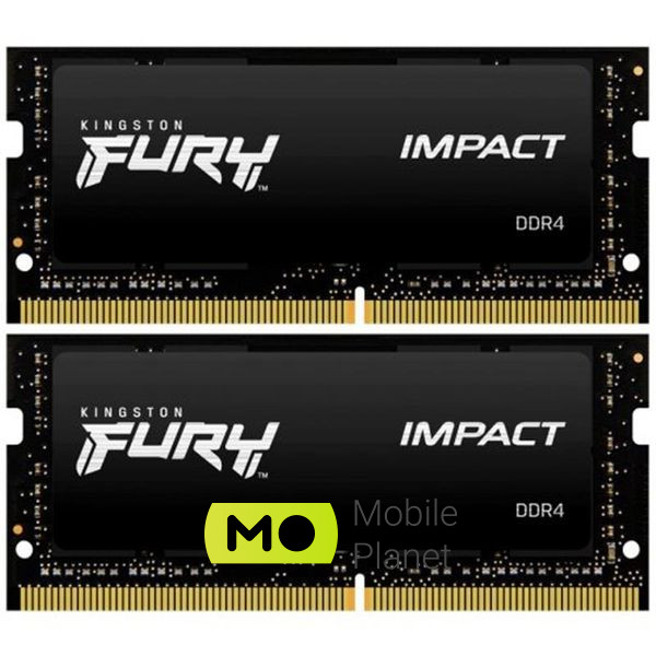 Оперативна пам'ять SO-DIMM 2x32GB / 3200 DDR4 Kingston Fury Impact (KF432S20IBK2 / 64) (UA)