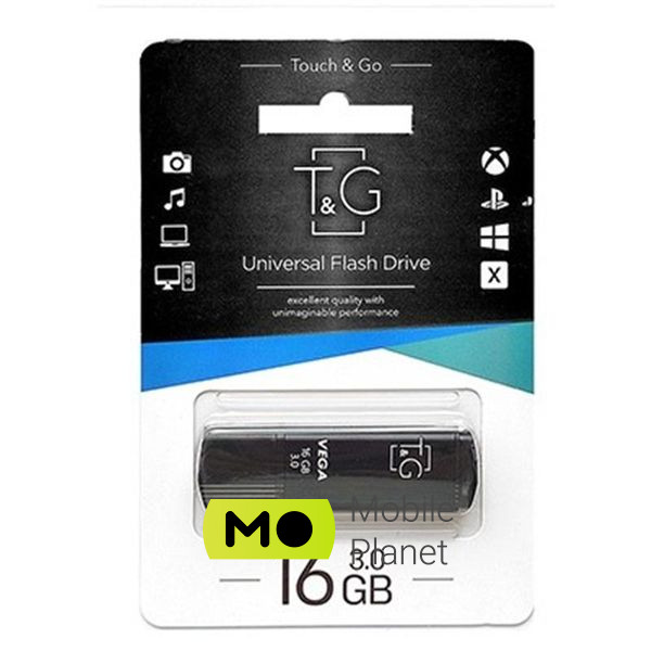 Флеш память USB3.0 16GB T&G 121 Vega Series Black (TG121-16GB3BK)