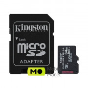 Kingston 64 GB microSDXC UHS-I (U3) V30 A1 Industrial + SD Adapter (SDCIT2 / 64GB) (UA)