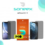 Защитное стекло Soneex для iPhone Xr/11 2.5D Anti Peep 0.26mm (Black)