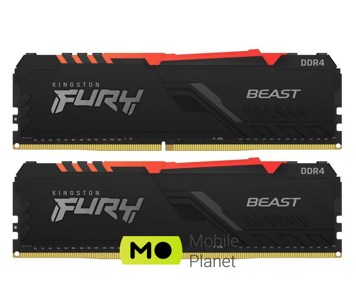 Оперативная память Kingston FURY 16GB (2x8GB) 3733MHz CL19 Beast RGB (KF437C19BBAK2/16) EU