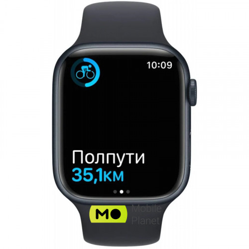 Apple Watch Series 7 41mm GPS Midnight Aluminum Case With Midnight Sport Band (MKMX3)