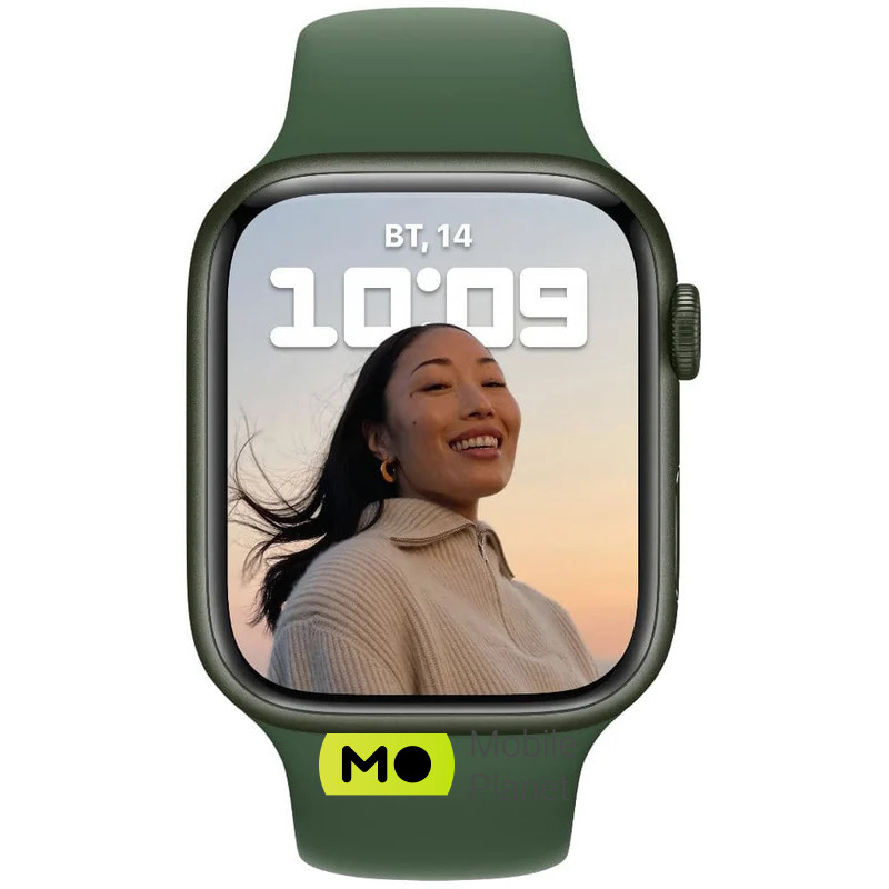 Часы Apple Watch Series 7 45mm GPS Green Aluminum Case With Green Sport Band (MKN73)