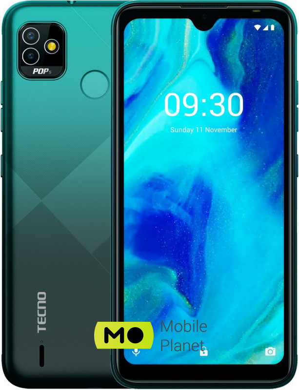 Телефон TECNO POP 5 (BD2p) 2/32Gb Dual SIM Ice Lake Green (4895180768378) (UA)