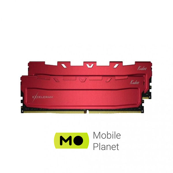 Оперативна пам'ять Exceleram 16 GB (2x8GB) DDR4 3200 MHz Red Kudos (EKBLACK4163222AD) (UA)