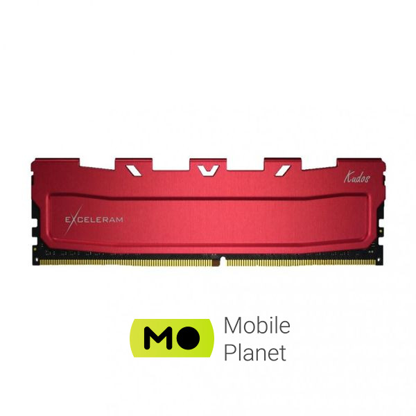 Оперативна пам'ять Exceleram 8 GB DDR4 2666 MHz Red Kudos (EKBLACK4082619A) (UA)