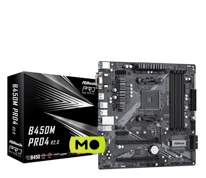 Материнська плата ASRock B450M Pro4 R2.0 EU
