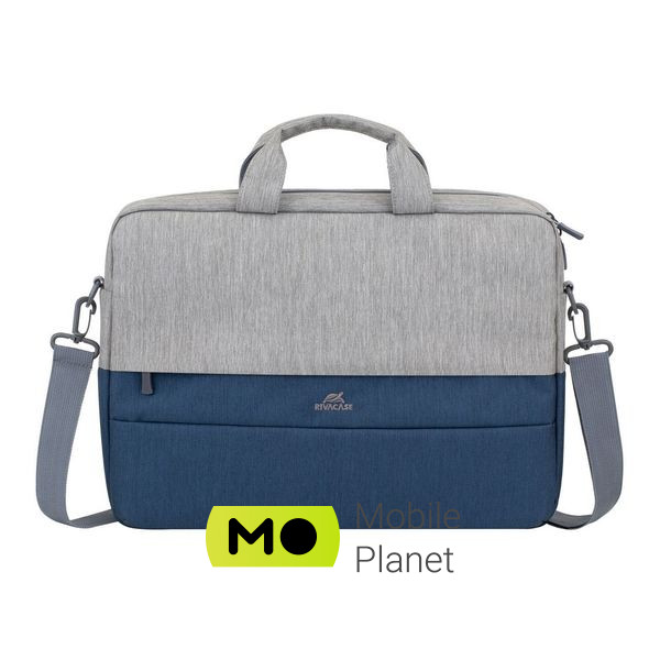 Сумка для ноутбука RivaCase 15.6 7532 Prater, grey/dark blue anti-theft (7532 Grey/DarkBlue)