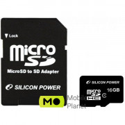 Silicon Power 16Gb MicroSD class 10 (SP016GBSTH010V10SP) (UA)
