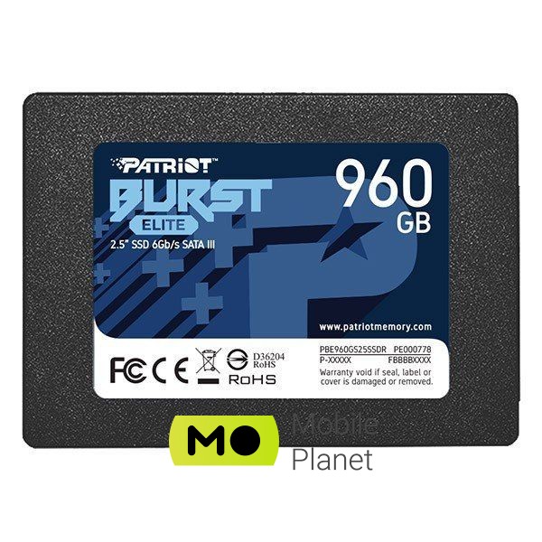 SSD диск Patriot Burst Elite (PBE960GS25SSDR)