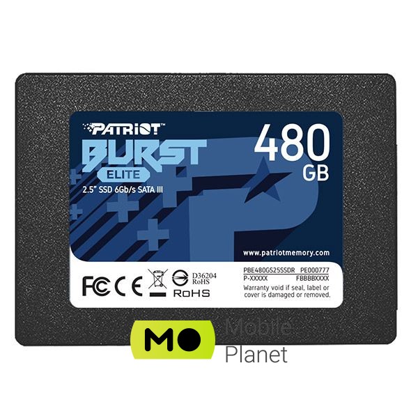 SSD диск Patriot Burst Elite (PBE480GS25SSDR)