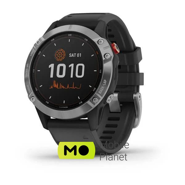 Garmin Fenix ​​6 Solar Silver with black band (010-02410-00)