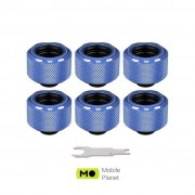 Фітинг для СВО ThermalTake Pacific C-Pro G1 / 4 PETG 16mm OD Fitting Kit - Blue (CL-W210-CU00BU-B) (UA)