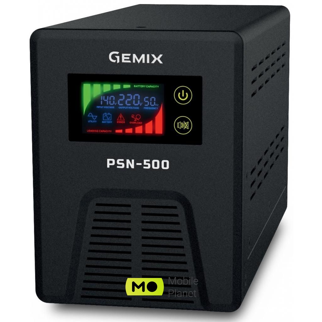 Джерело безперебійного живлення GEMIX PSN-500 (PSN500VA) (UA)