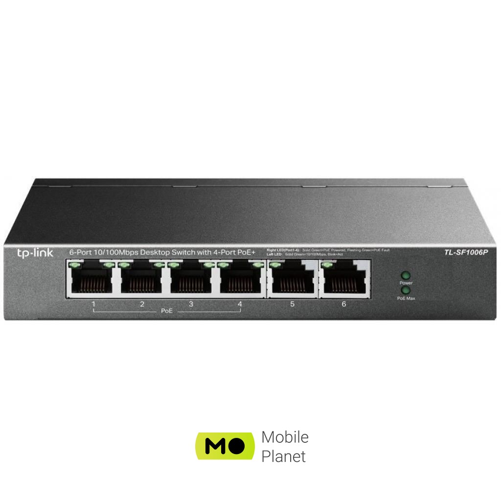 Коммутатор сетевой TP-Link TL-SF1006P (UA)
