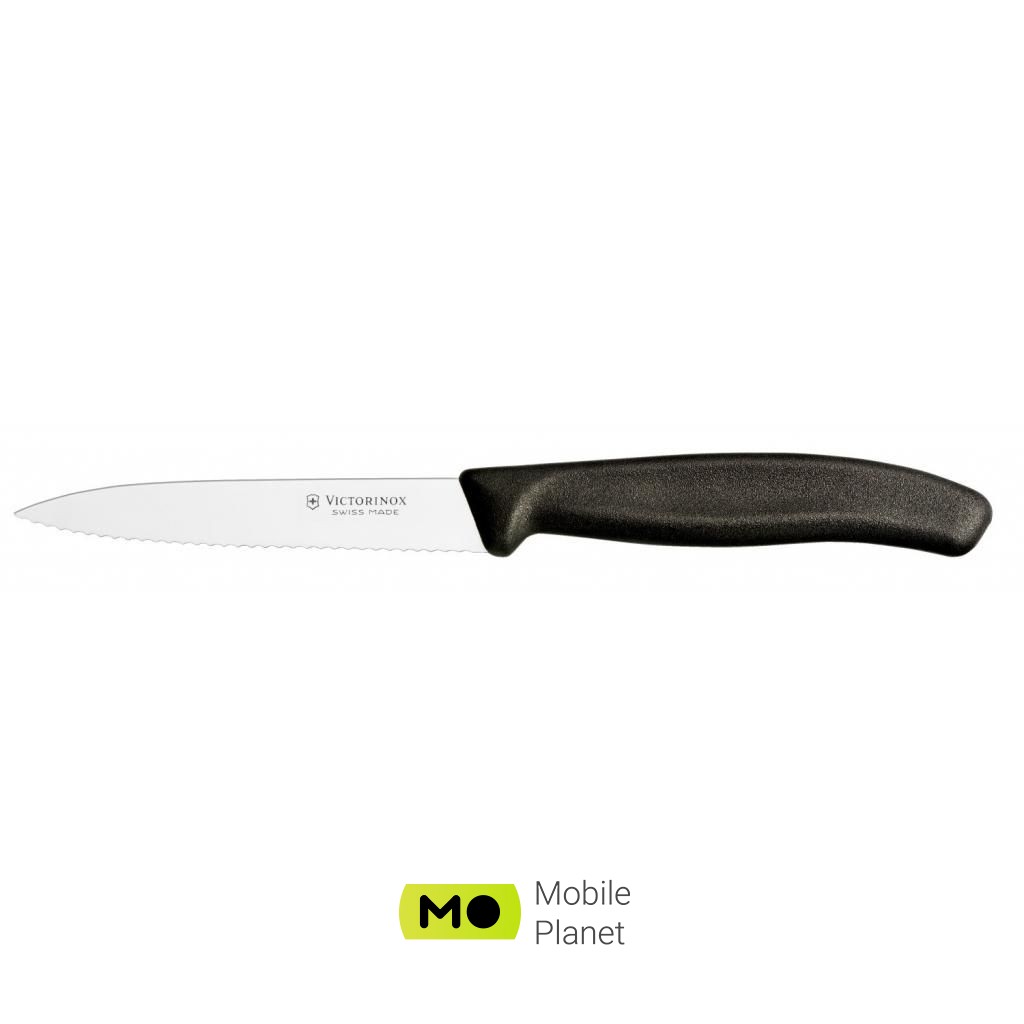 Victorinox SwissClassic для нарізки 10 см, хвилясте лезо, чорний (6.7733) (UA)