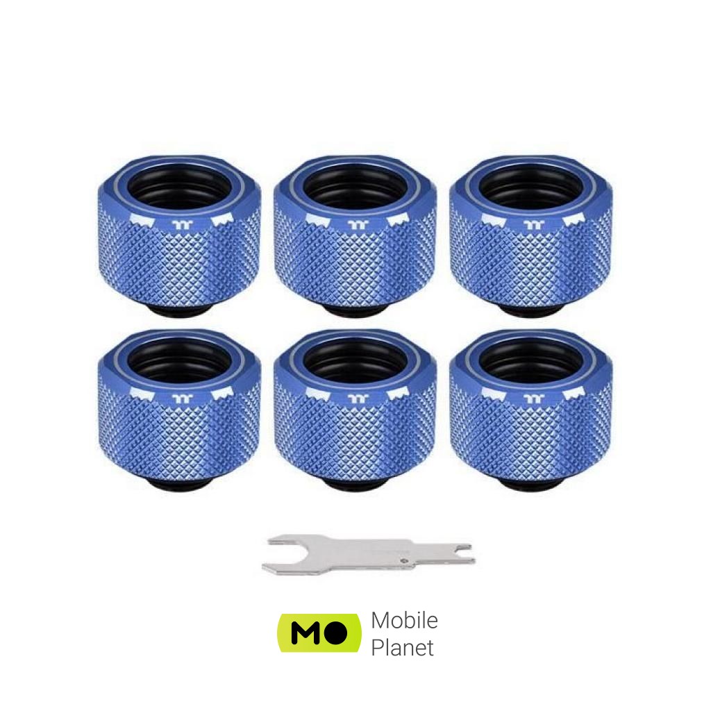 Фітинг для СВО ThermalTake Pacific C-Pro G1 / 4 PETG 16mm OD Fitting Kit - Blue (CL-W210-CU00BU-B) (UA)