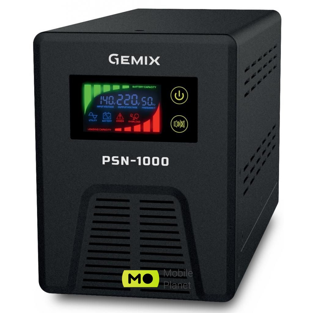 Джерело безперебійного живлення GEMIX PSN-1000 (PSN1000VA) (UA)