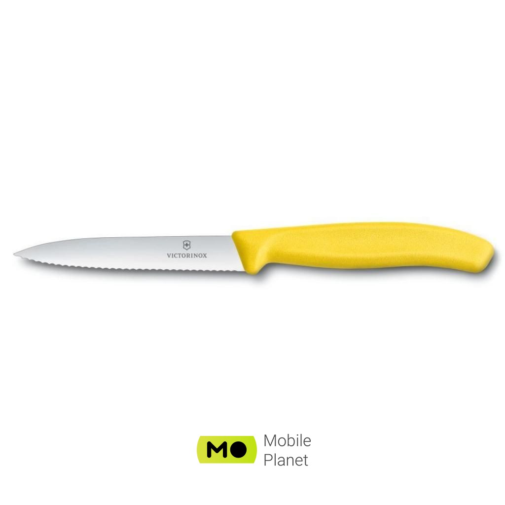 Victorinox SwissClassic для нарезки 10 см, волнистое лезвие, желтый (6.7736.L8) (UA)