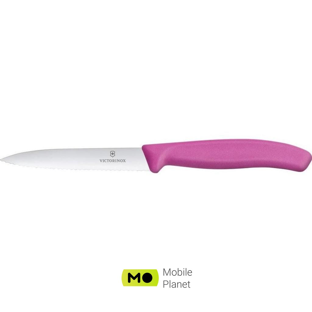 Victorinox SwissClassic для нарізки 10 см, хвилясте лезо, рожевий (6.7736.L5) (UA)