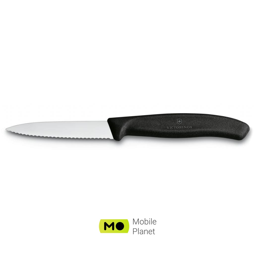 Victorinox SwissClassic для нарезки 8 см, волнистое лезвие, черный (6.7633) (UA)