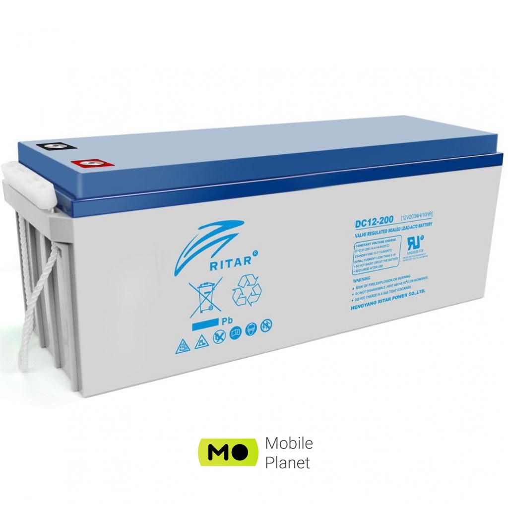 Акумуляторна батарея Ritar AGM 12V-200Ah (DC12-200) (UA)