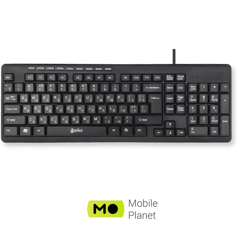Клавиатура Piko KB-108 Black (1283126467103) USB (UA)