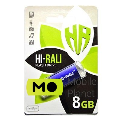 Флеш пам `ять USB 8GB Hi-Rali Rocket Series Blue (HI-8GBVCBL)