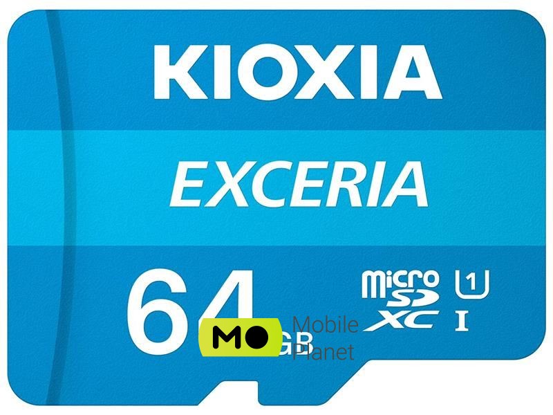 Карта памяти MicroSDXC 64GB UHS-I Class 10 Kioxia Exceria R100MB/s (LMEX1L064GG2) + SD-адаптер (UA)