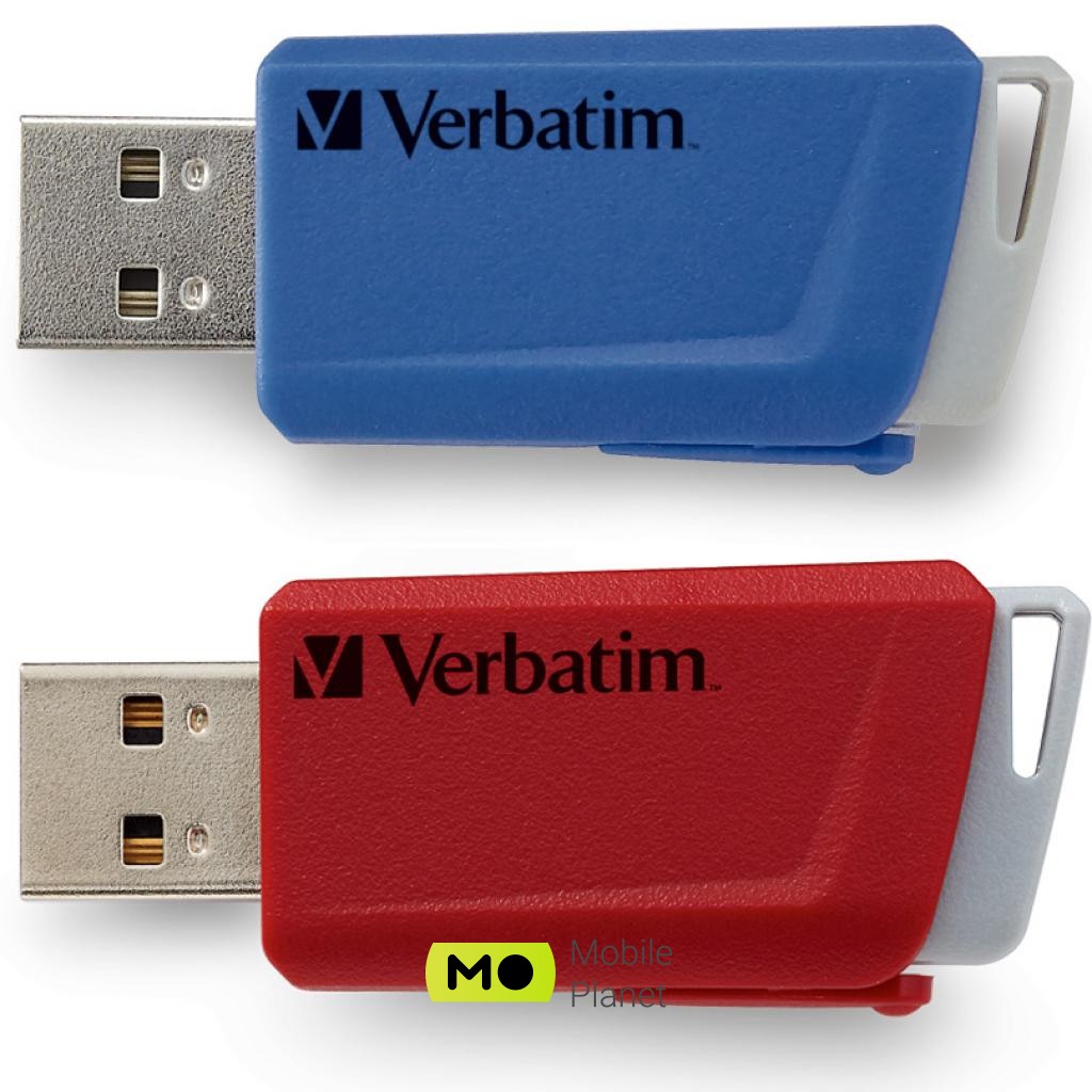 Флеш пам `ять Verbatim 2x32GB Store n Click Red / Blue USB 3.2 (49308) (UA)