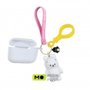 Силиконовый футляр Cute Charm для наушников AirPods Pro (Медведь / Белый) (00000034689_18)