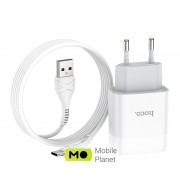 СЗУ HOCO C73A (2USB/2.4A) + Type-C (Белый) (00000036215_1)