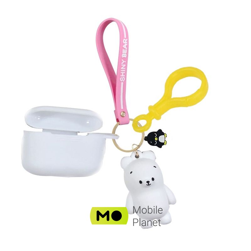 Силіконовий футляр Cute Charm для навушників AirPods Pro (Ведмідь / Білий) (00000034689_18)