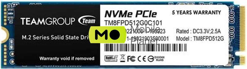 SSD диск 512GB Team MP33 Pro M.2 2280 PCIe 3.0 x4 3D TLC (TM8FPD512G0C101)