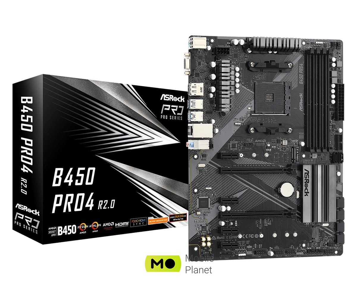 Материнська плата ASRock B450 Pro4 R2.0 Socket AM4 (UA)