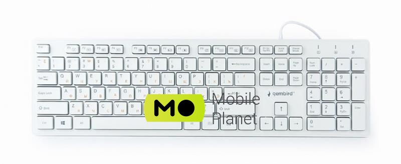 Клавіатура Gembird KB-MCH-03-W-UA White USB UKR