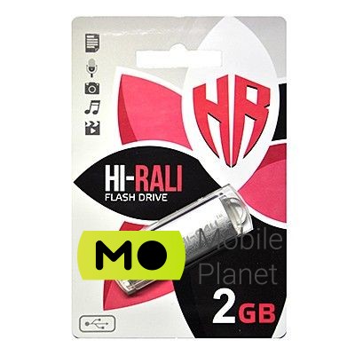 Флеш пам `ять USB 2GB Hi-Rali Rocket Series Silver (HI-2GBRKTSL)