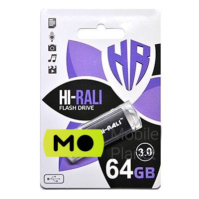 Флеш пам `ять USB3.0 64GB Hi-Rali Rocket Series Black (HI-64GB3VCBK)