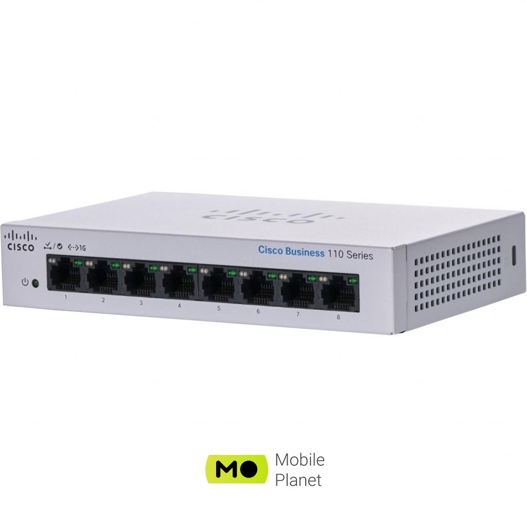 Комутатор мережевий Cisco CBS110-8T-D-EU
