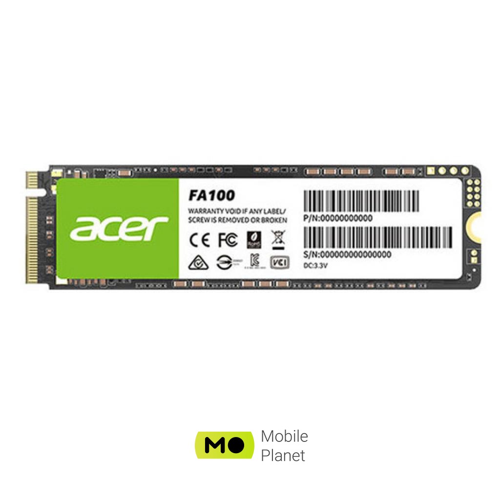 SSD диск M.2 2280 256GB Acer (FA100-256GB) (UA)