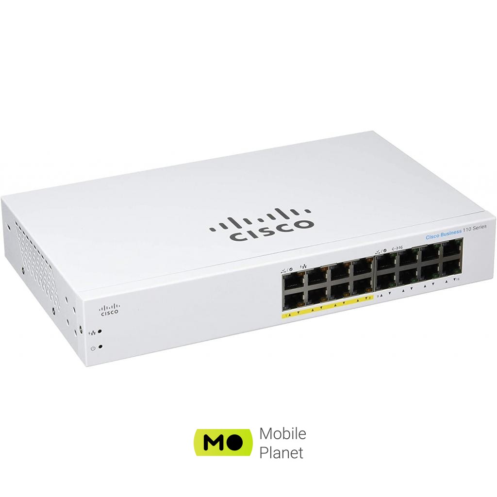 Комутатор мережевий Cisco CBS110-16PP-EU