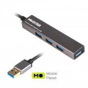 USB 3.0 Maxxter 4хUSB3.0 Dark Grey (HU3A-4P-02)