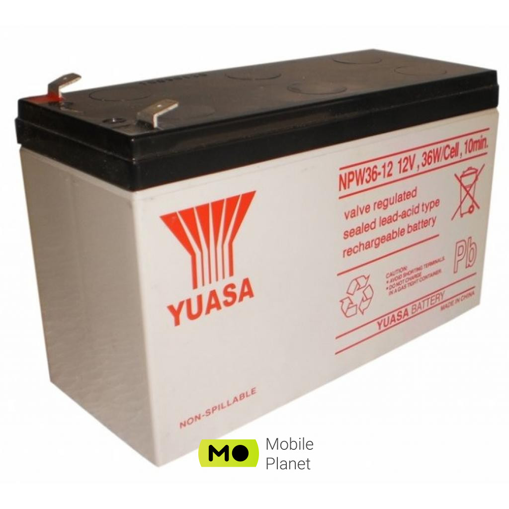 Акумуляторна батарея Yuasa 12В 7 Ач (NPW36-12) (UA)