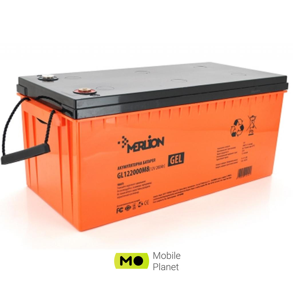Акумуляторна батарея Merlion 12V-200 Ah GEL (GL122000M8) (UA)