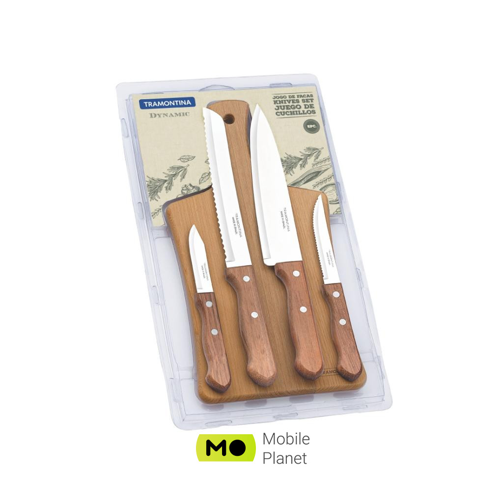 Tramontina Dynamic 4шт + дощечка (22399/018) (UA)