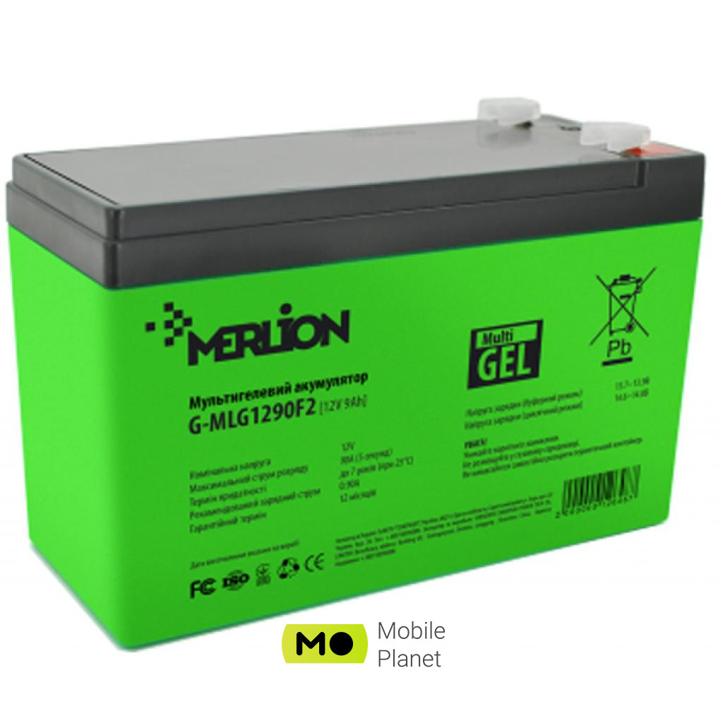 Акумуляторна батарея Merlion 12V - 9.0 Ah (G-MLG1290F2) (UA)