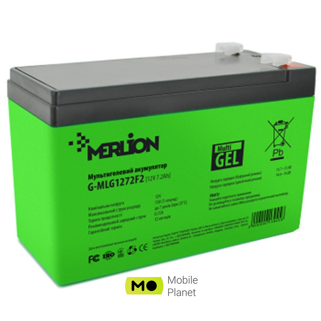 Акумуляторна батарея Merlion 12V - 7.2 Ah (G-MLG1272F2) (UA)